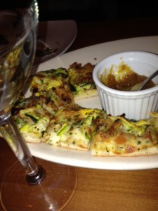 Tandoori Chicken Pizza and Two Brothers Pinot Noir