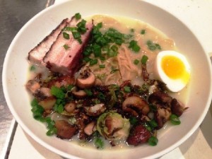 Weston’s Pork Belly Ramen with Brussels Sprouts