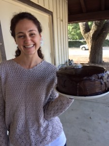 Danika Sanchez and her sweet award winning cake.