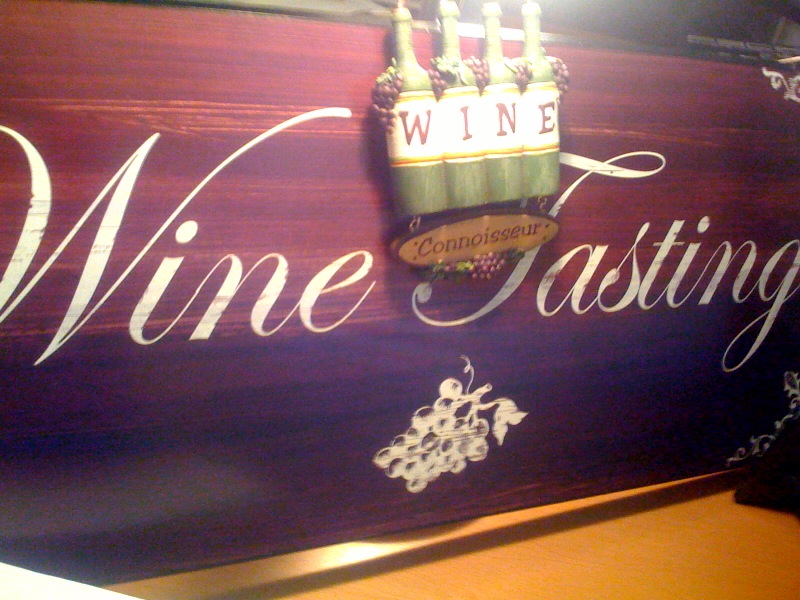 wine tasting sign