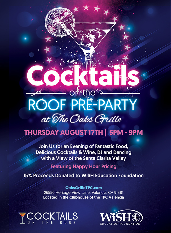 TPC Oaks grille Cocktails on the Roof preparty 2017