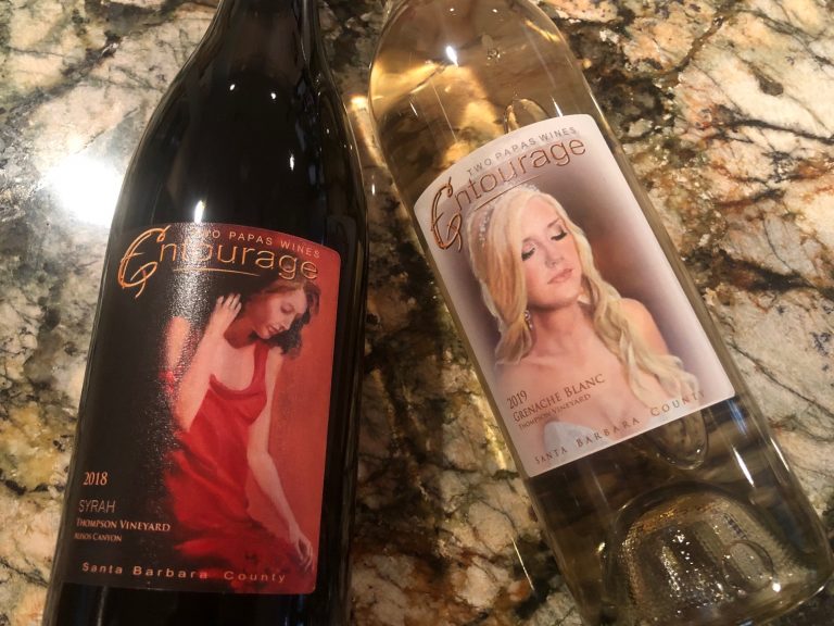 Two Bottle Post: Entourage by Two Papas 2019 Grenache Blanc and 2018 Syrah